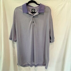FootJoy Men's Purple and White Golf Polo Shirt FJ Size: XL